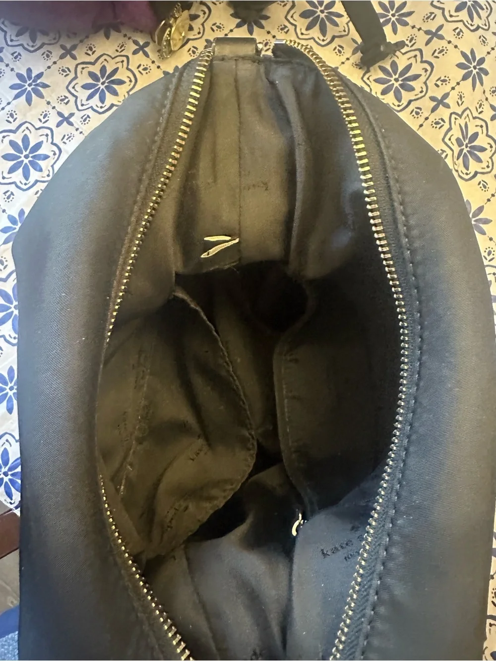kate spade Black Nylon Top-zip Crossbody